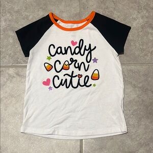 Candy Corn Cutie Kids Raglan T-Shirt